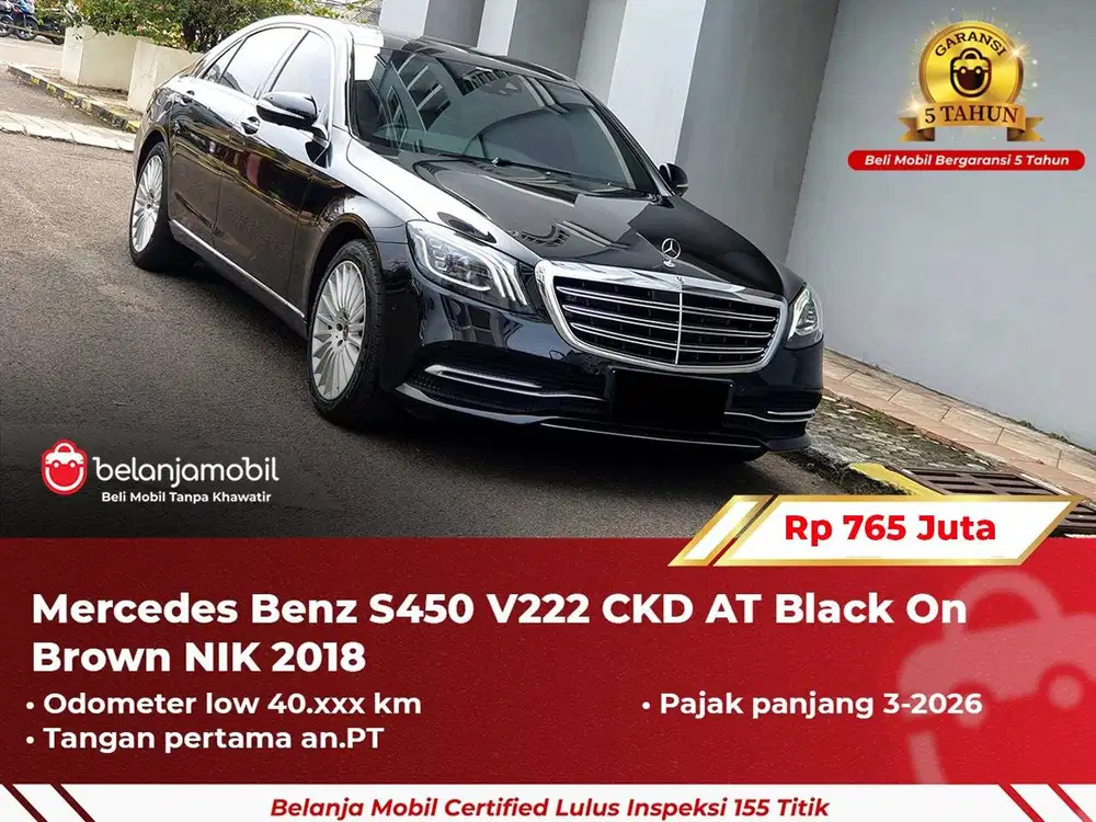 [ LOW KM ] Mercedes Benz Mercy S450 V222 CKD 2018 2019 Hitam