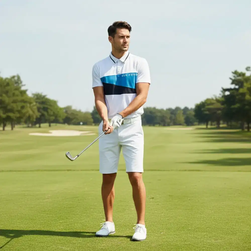 Kaos polo shirt Golf BEN HOGAN colour block Size No.100