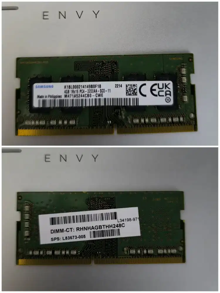 RAM 4Gb DDR4 3200 MHZ.
Merk Samsung.