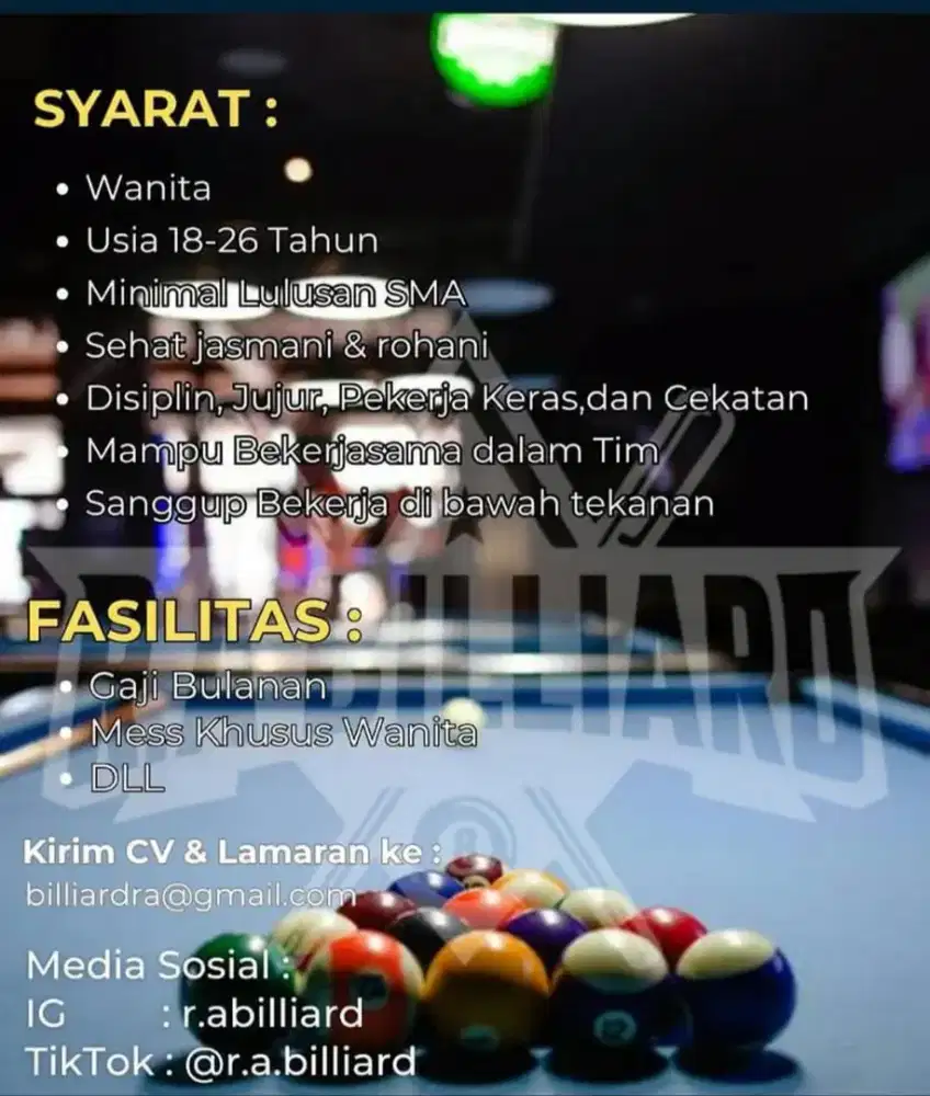 Dibutuhkan karyawan cepat