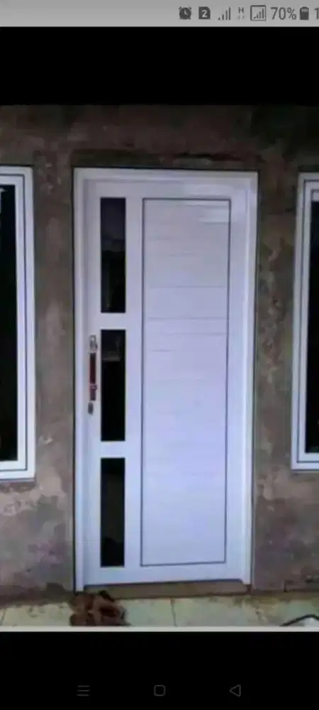 Jual kusen pintu satu dan pintu dua dari bahan aluminium dan kayu