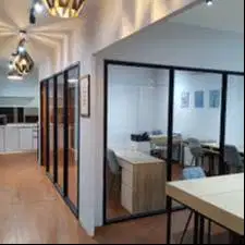 Pasang Partisi Sekat - Plafon Gypsum PVC + Kusen Aluminium - Alumunium