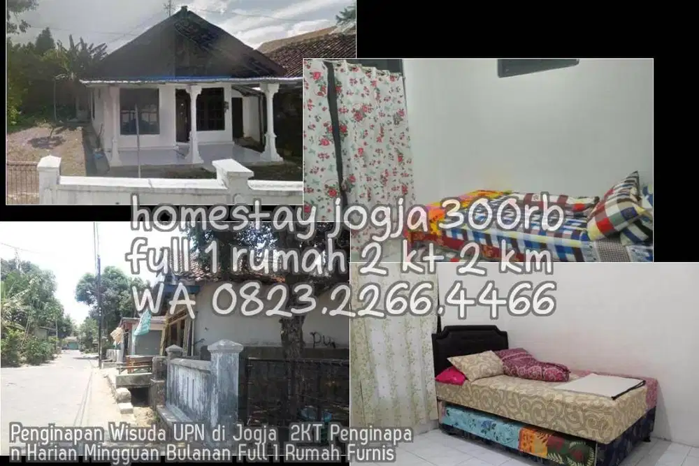 Penginapan Wisuda UPN di Jogja  2KT Penginapan Harian Mingguan Bulanan
