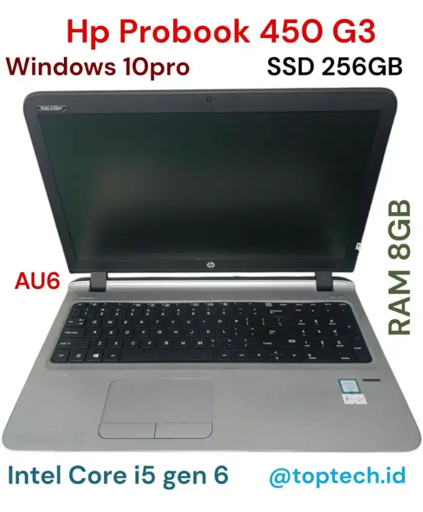 Hp Probook 450 G3 SSD 256 GB icore i5