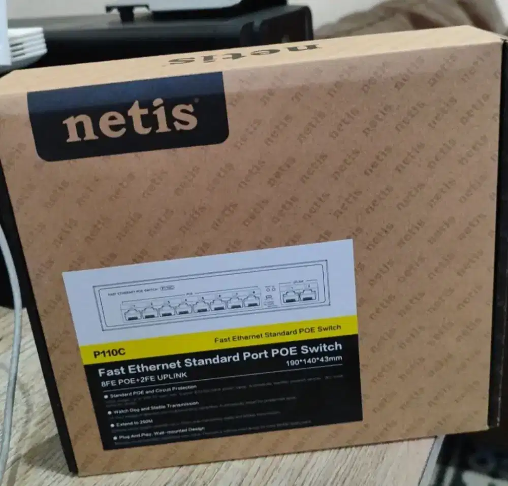 POE SWITCH 8 PORT NETIS