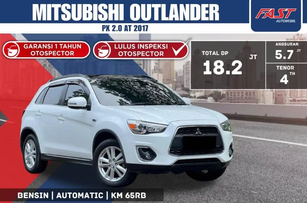 MITSUBISHI OUTLANDER PX 2017 2.0 AT PANORAMIC LOW KM.65RB PJK PJG#F2ST
