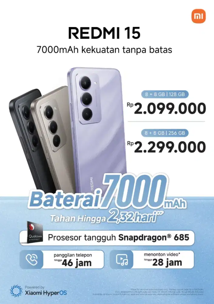 JUAL HP TERBARU REDMI 15