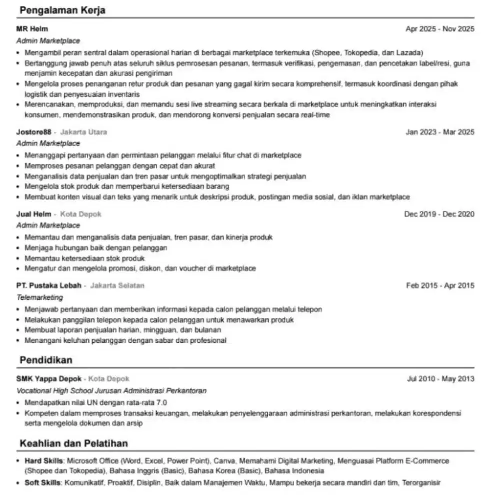 Admin E-Commerce & Host Live