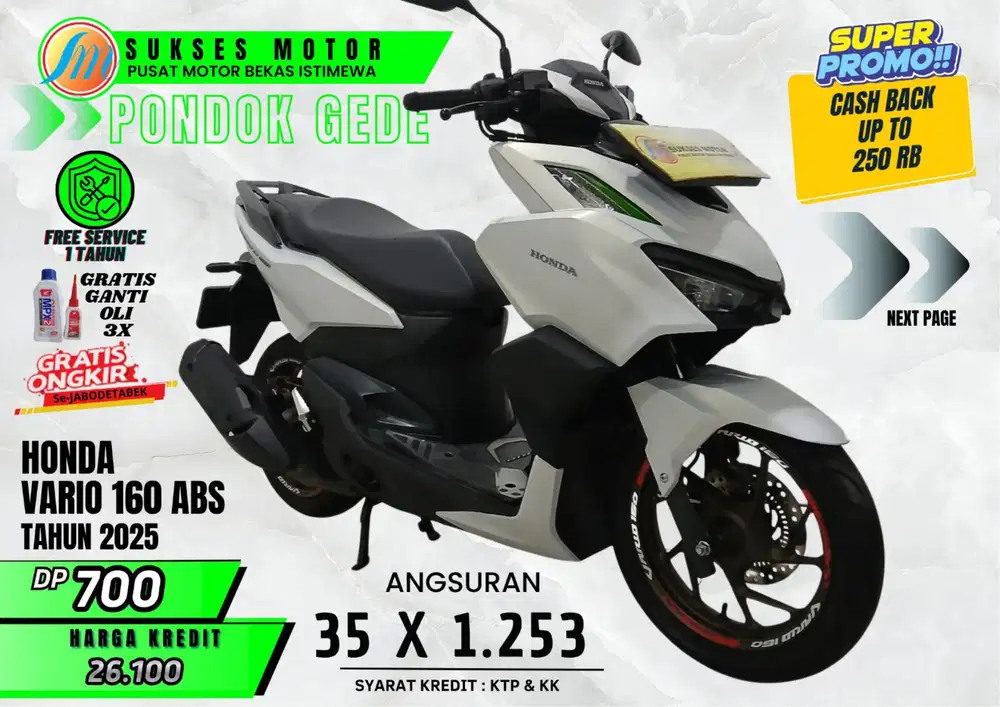 HONDA VARIO 160 ABS TAHUN 2025 GRESS SEKEN RASA BARU