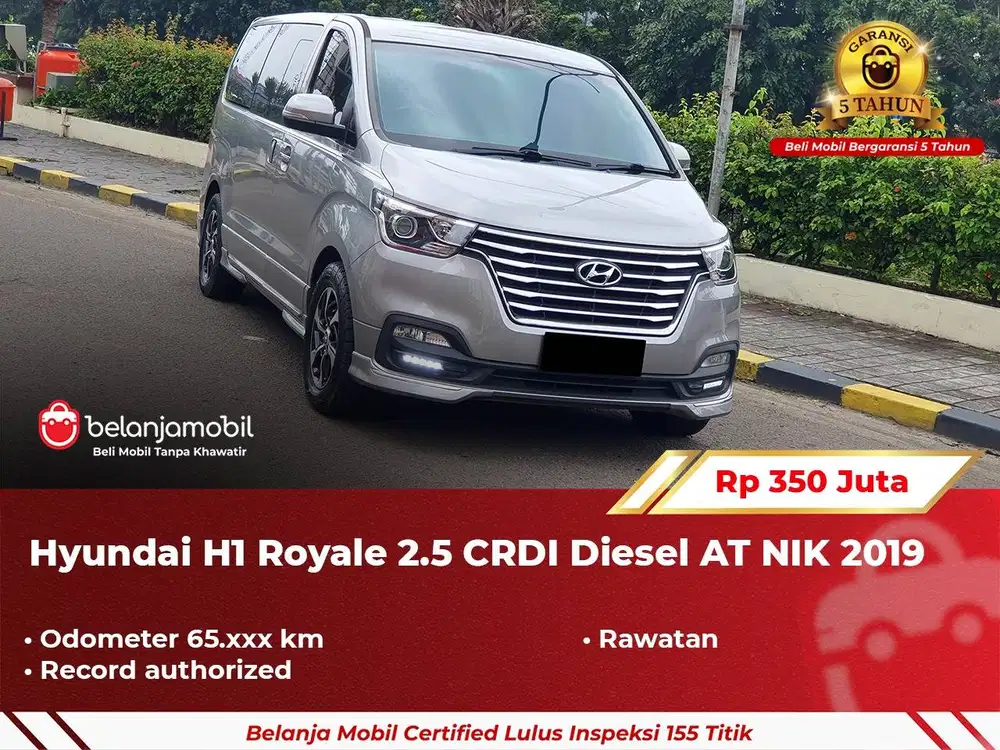 [ GARANSI 5TH ] Hyundai H1 H-1 Royale 2.5 CRDI Diesel 2019 2020 Silver