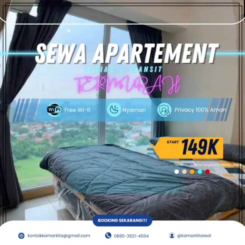 Sewa Apartemen Bekasi Utara Springlake Summarecon SMB Harian/Transit