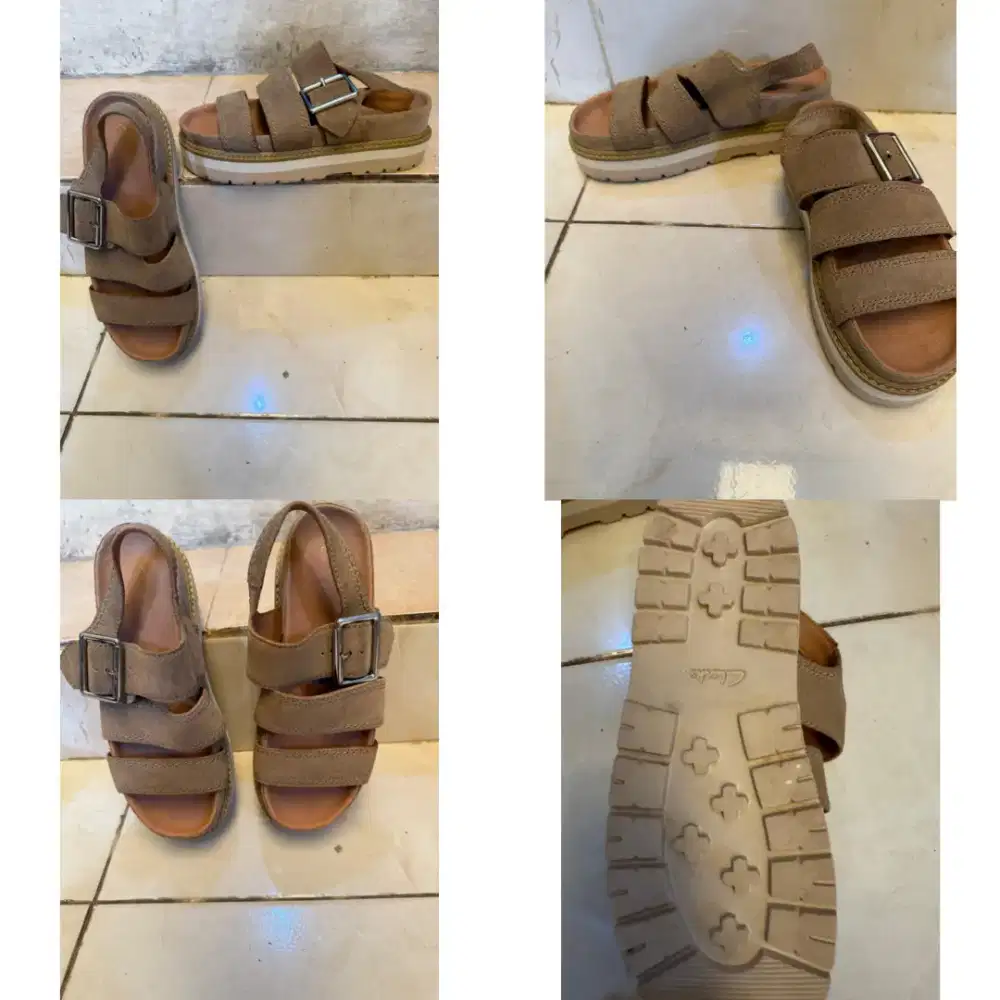Preloved sepatu sendal merk Clarks original