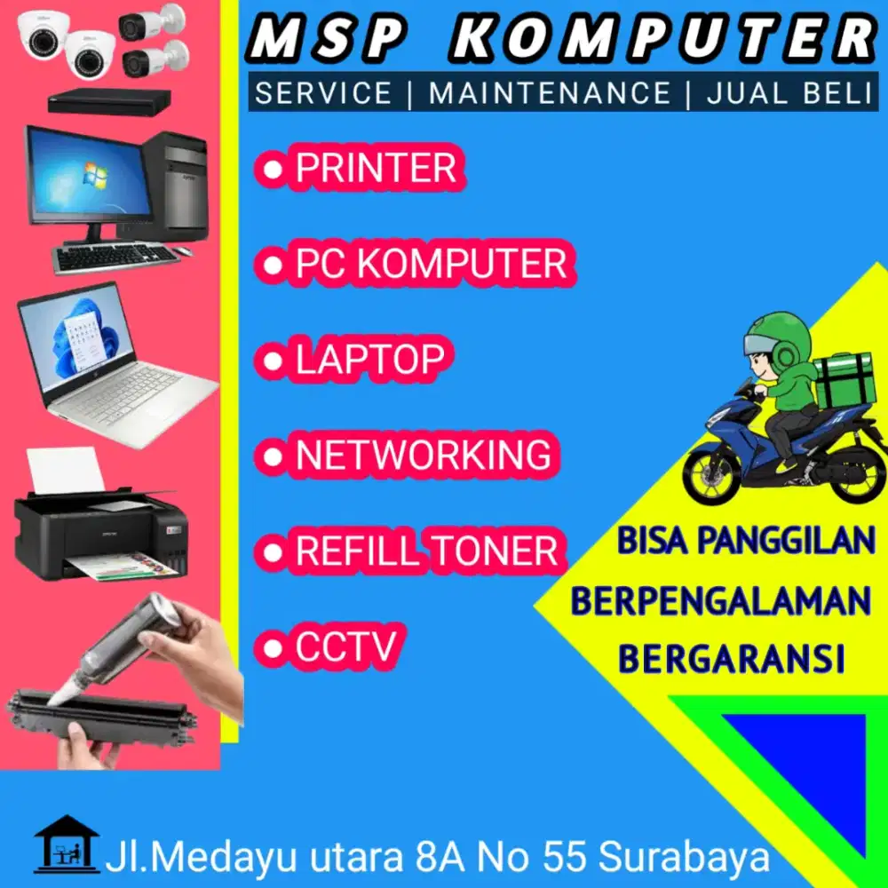 Servis printer dan komputer berpengalaman bisa panggilan