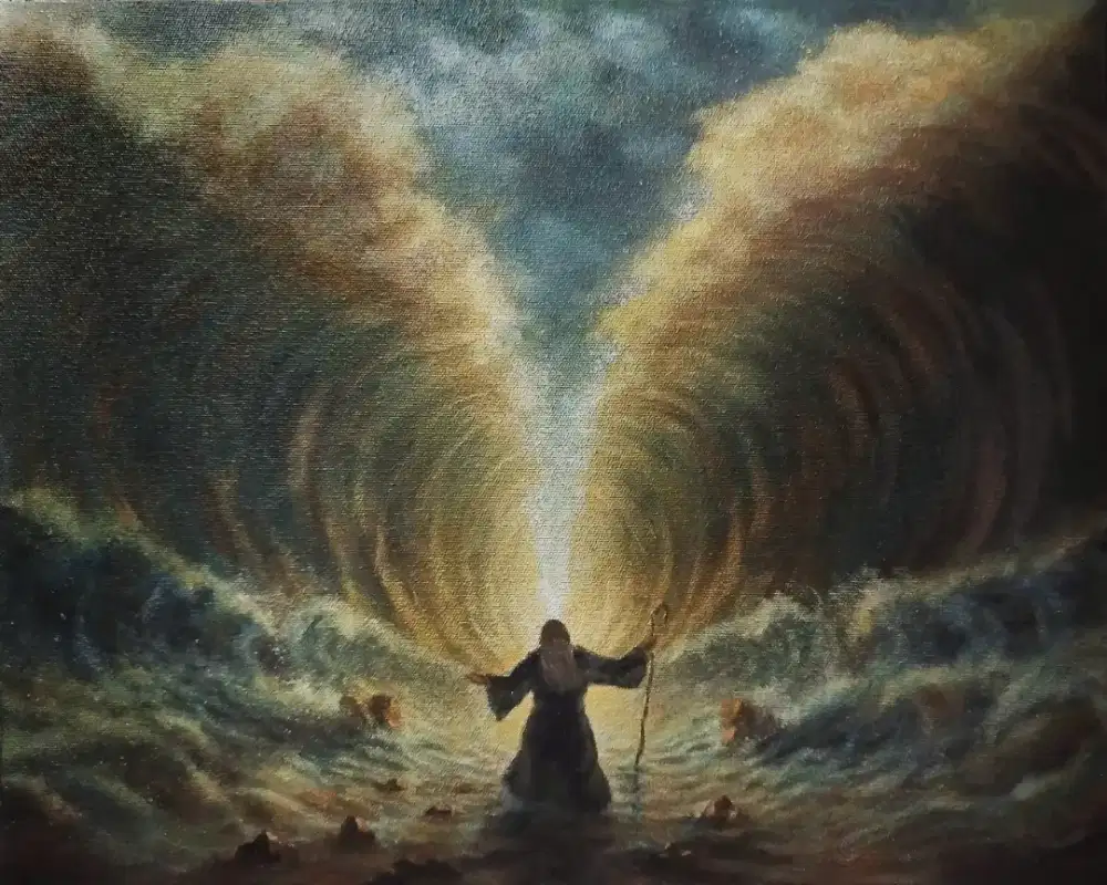 Lukisan Musa Membelah Laut Merah