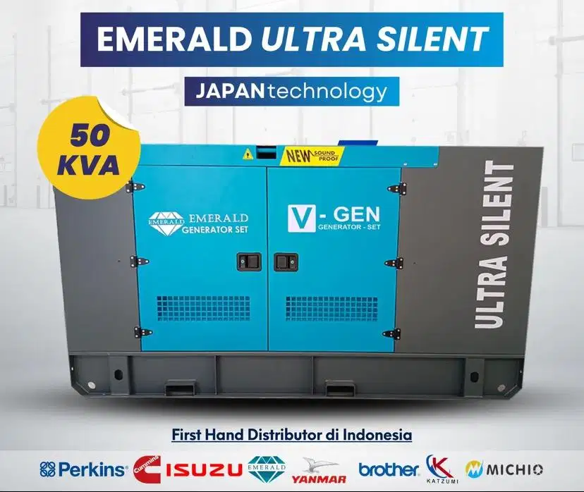 Genset 50 KVA Silent Baru Brand New