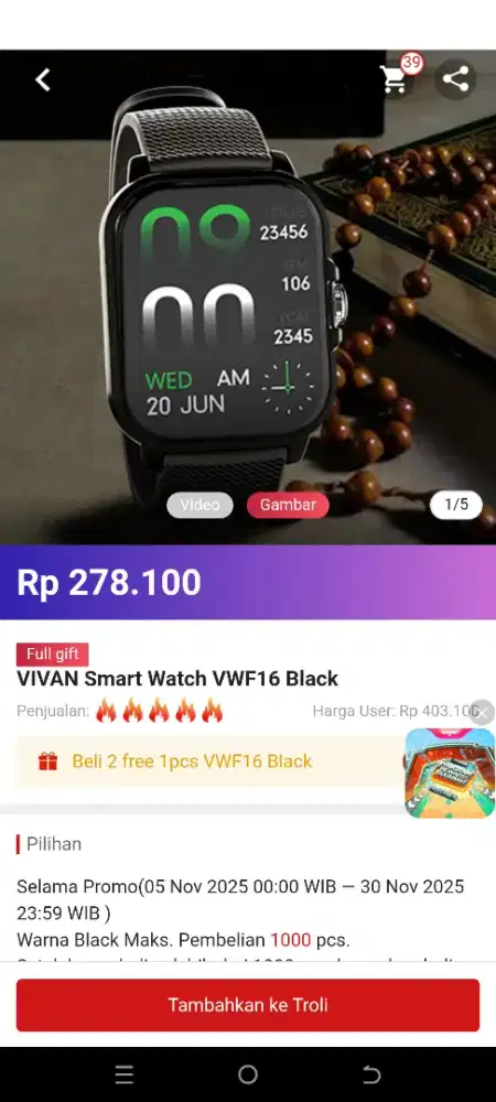 PROMO Smartwatch Vivan VWF16
