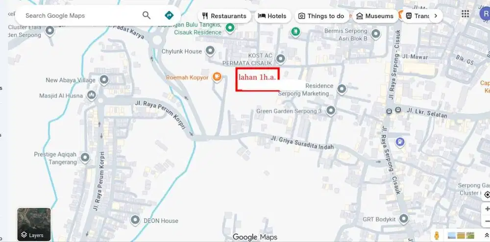 DIJUAL ATAU DISEWAKAN LAHAN TANAH KOSONG