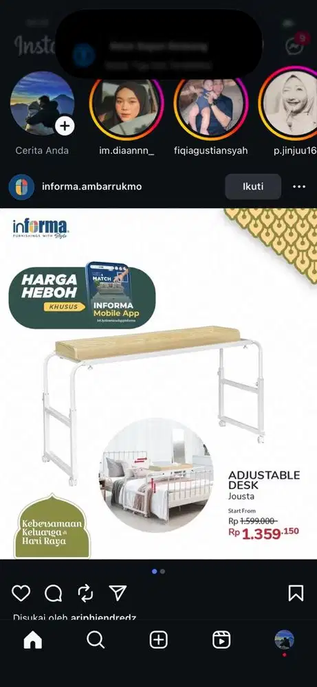 Informa Meja Adjustable Desk