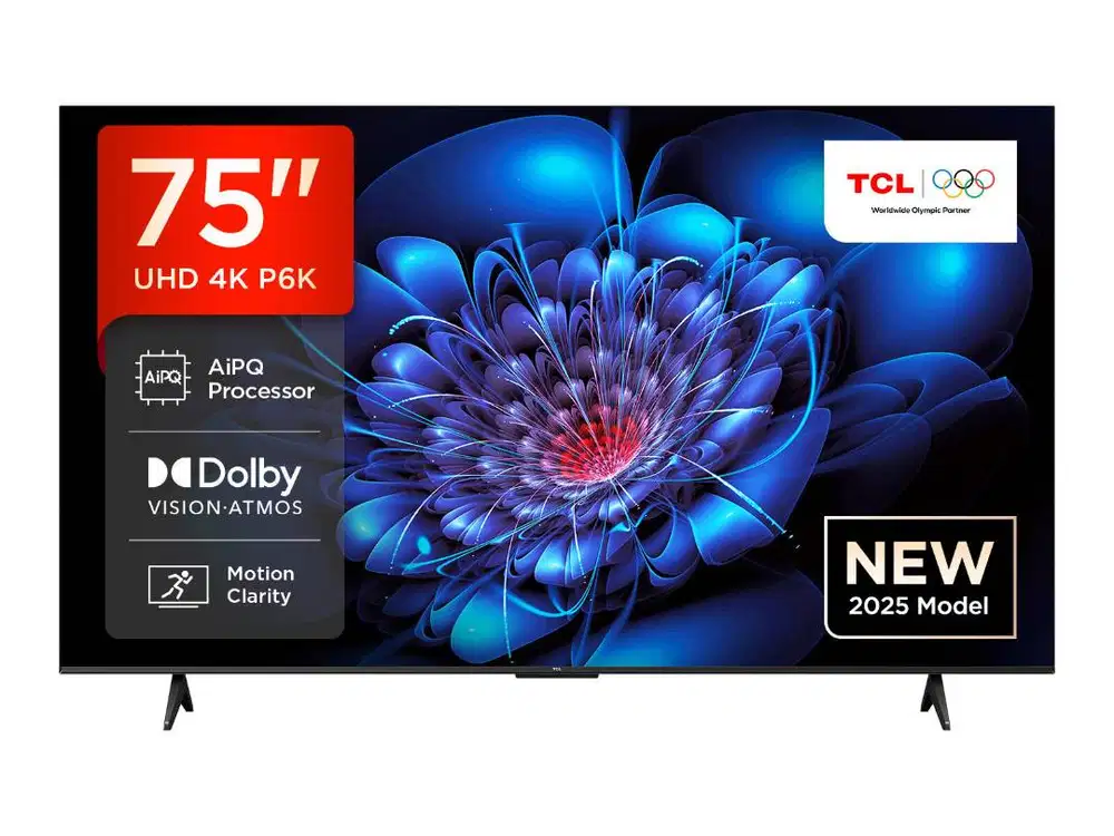 LED TCL 75 INCH 4K HDR GOOGLE TV - 75P6K FREE BRACKET