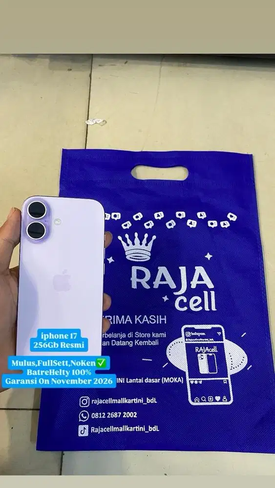 Iphone 17base internal 256Gb Resmi