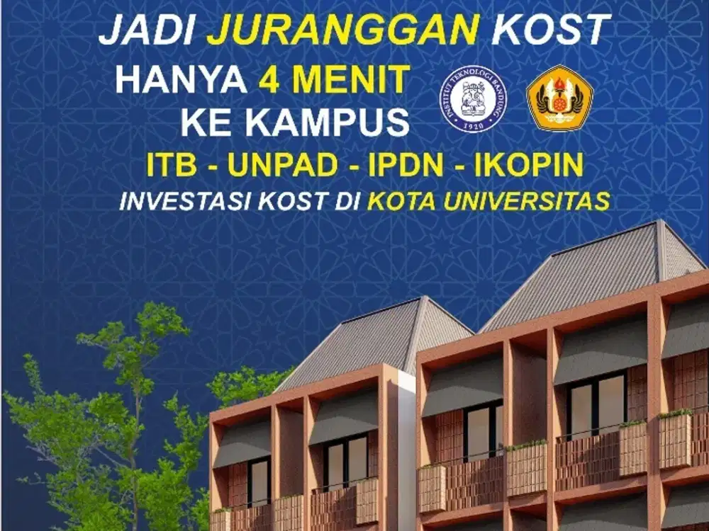 JUAL APARTKOST ITB, PROYEK KE 3 JATINANGOR - 10 KT & 10 KM, 2,876M