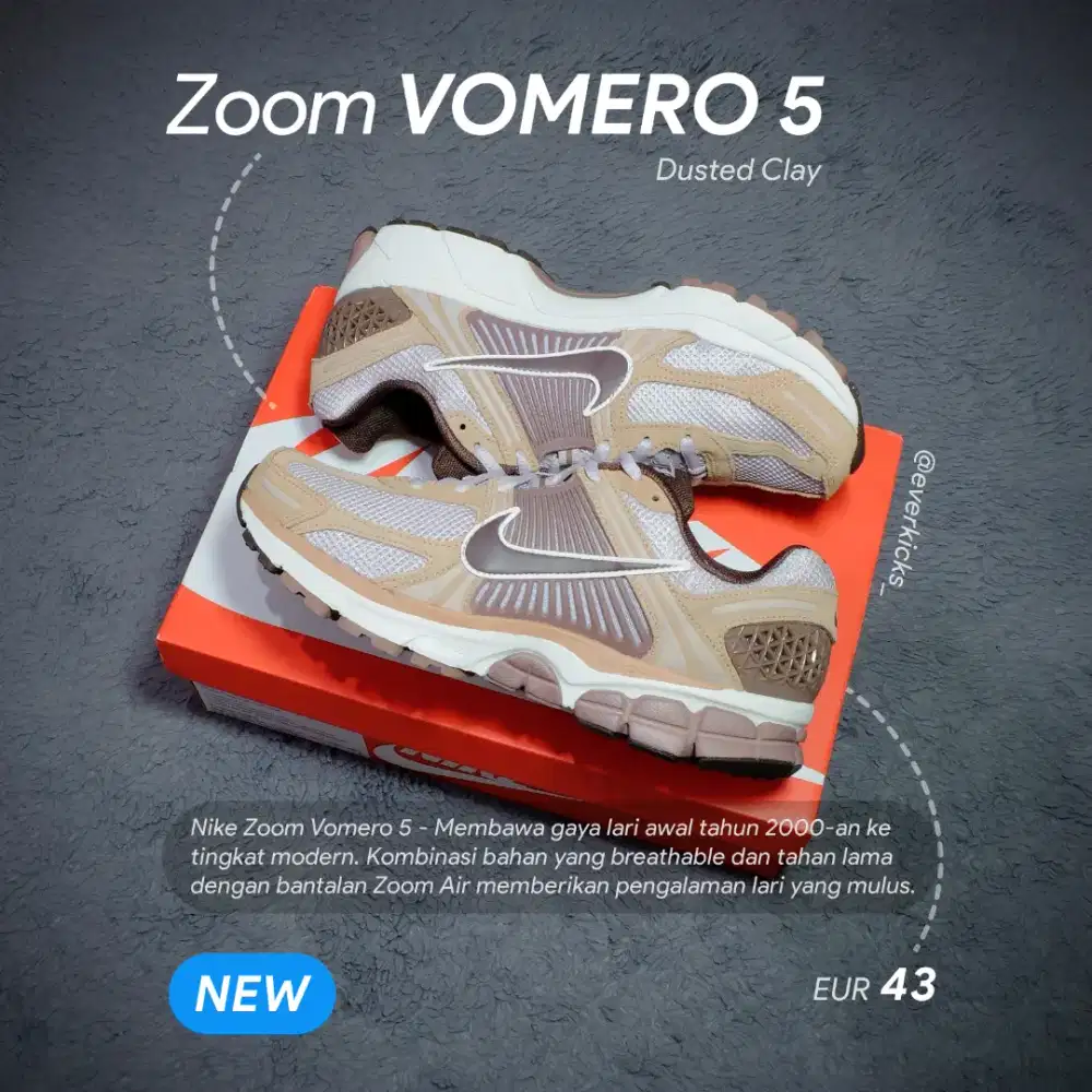 Nike Zoom Vomero 5 - EUR 43 - Sepatu Sneakers Sportstyle