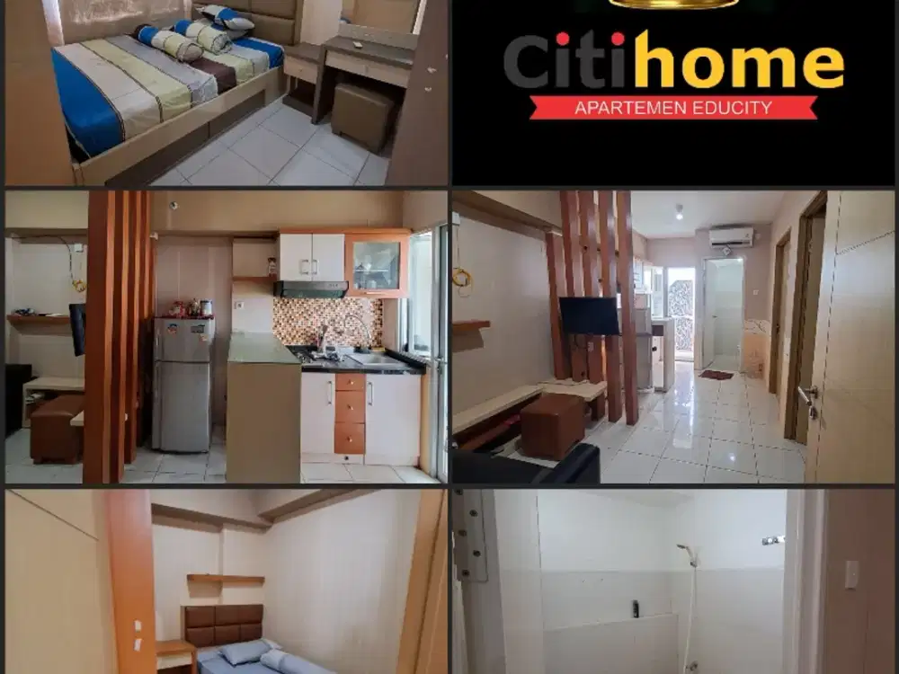 menyewakan apartemen educity 2br bulanan bycitihome