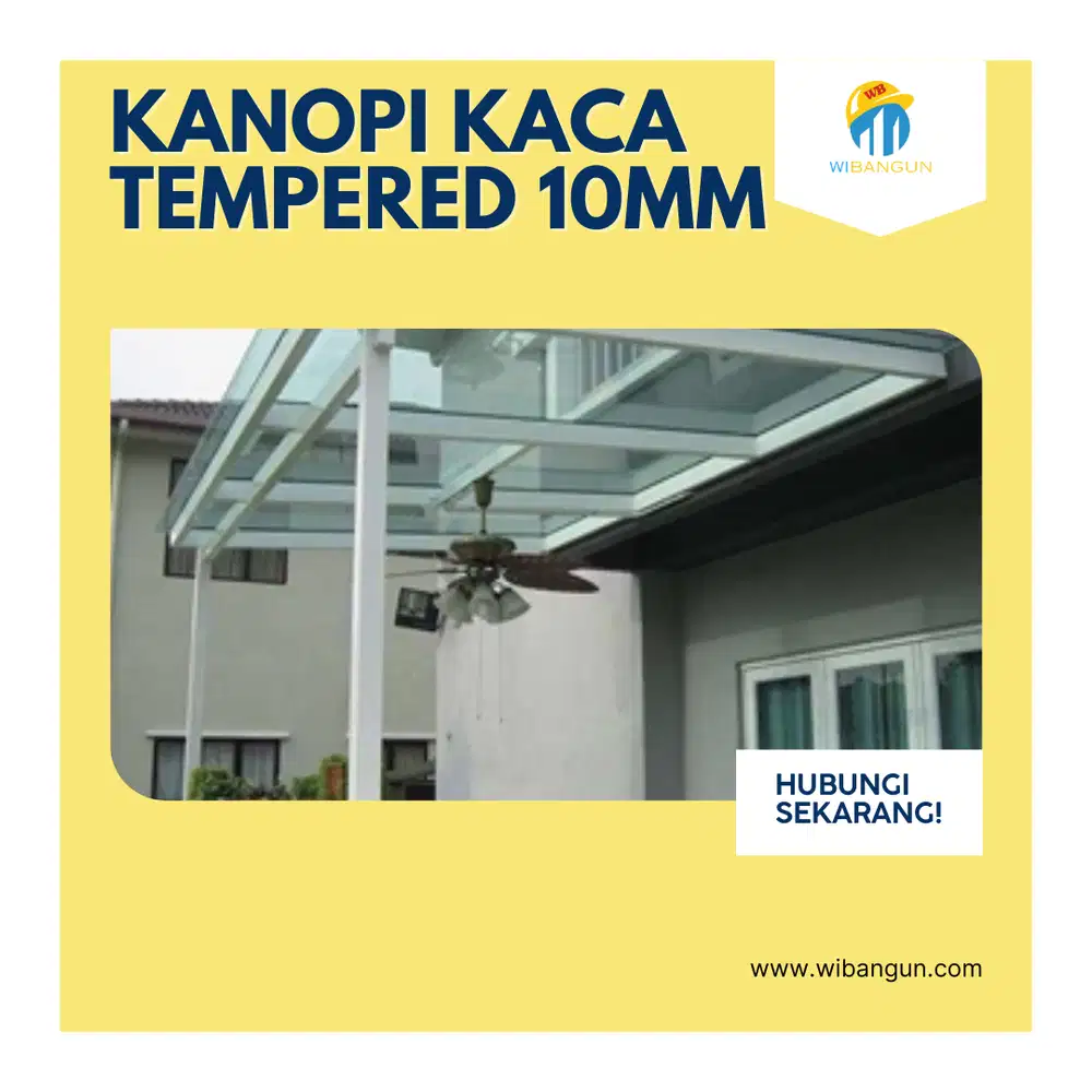 KANOPI KACA TEMPERED 10 MM
