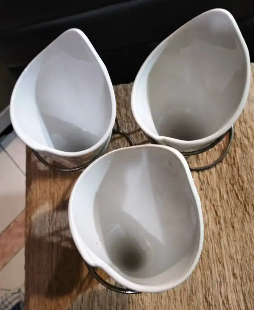 Wadah  porselen import saji display kentang goreng crepe es krim kacan