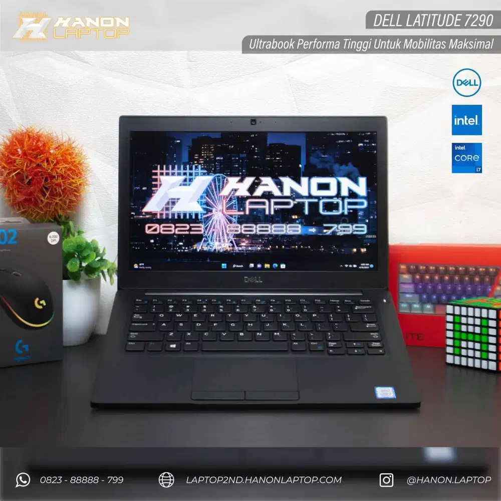 Dell Latitude 7290 12.5 inch Core i7-8650u Ram 16GB SSD 256GB Win Ori