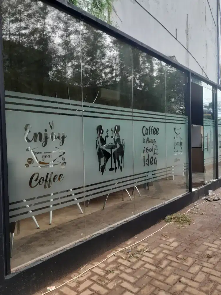 Cutting sticker sandblast