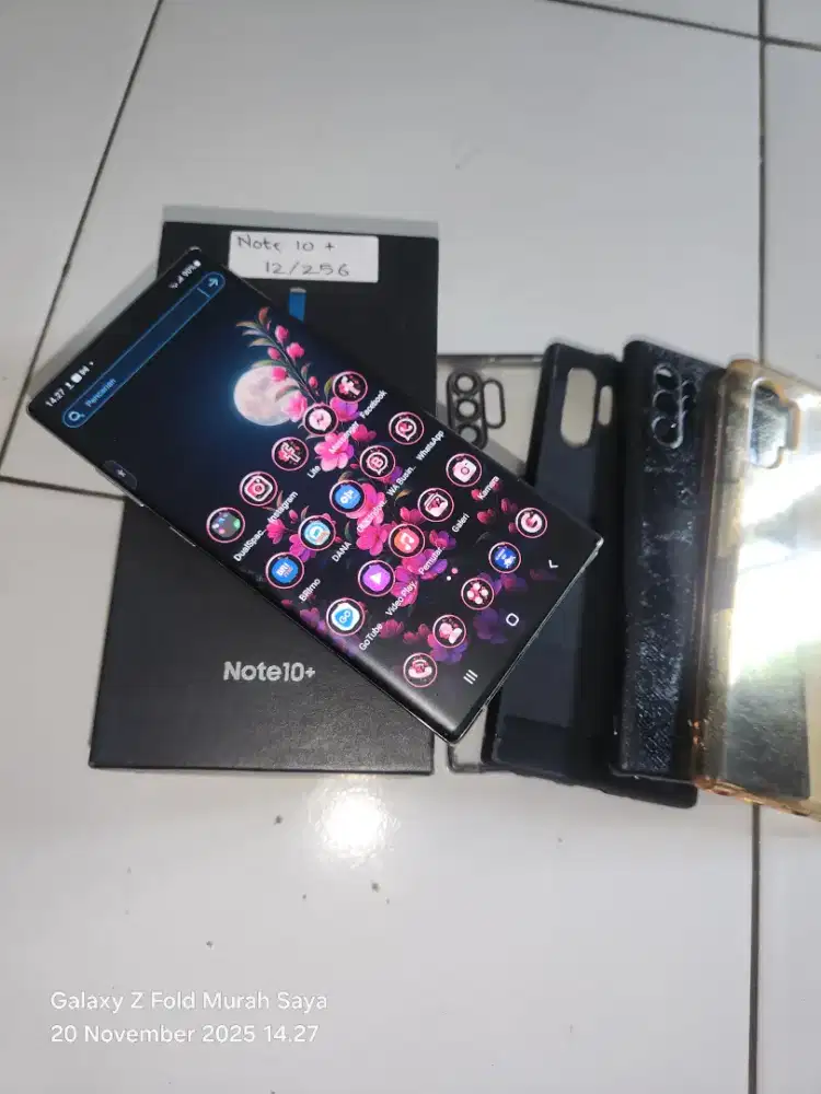 Samsung,note 10,plus.layar lengkung,12+12/256mulus no minus siap pakai