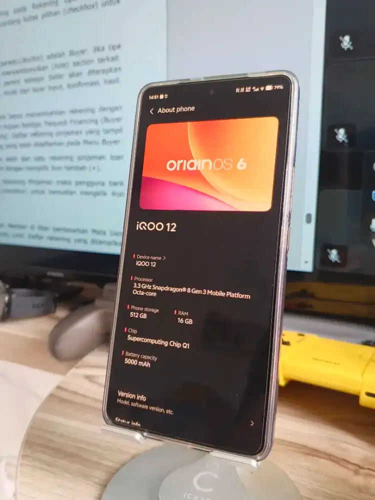 Vivo IQOO 12 16/512 Fullset Mulus 98%