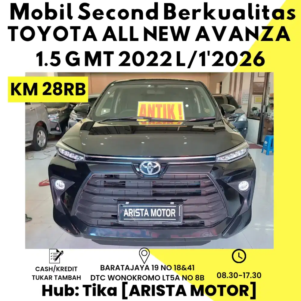 Toyota All New Avanza 1.5 G MT 2022 L/1 Pjk Mei&#x27;2026 Per Orangan