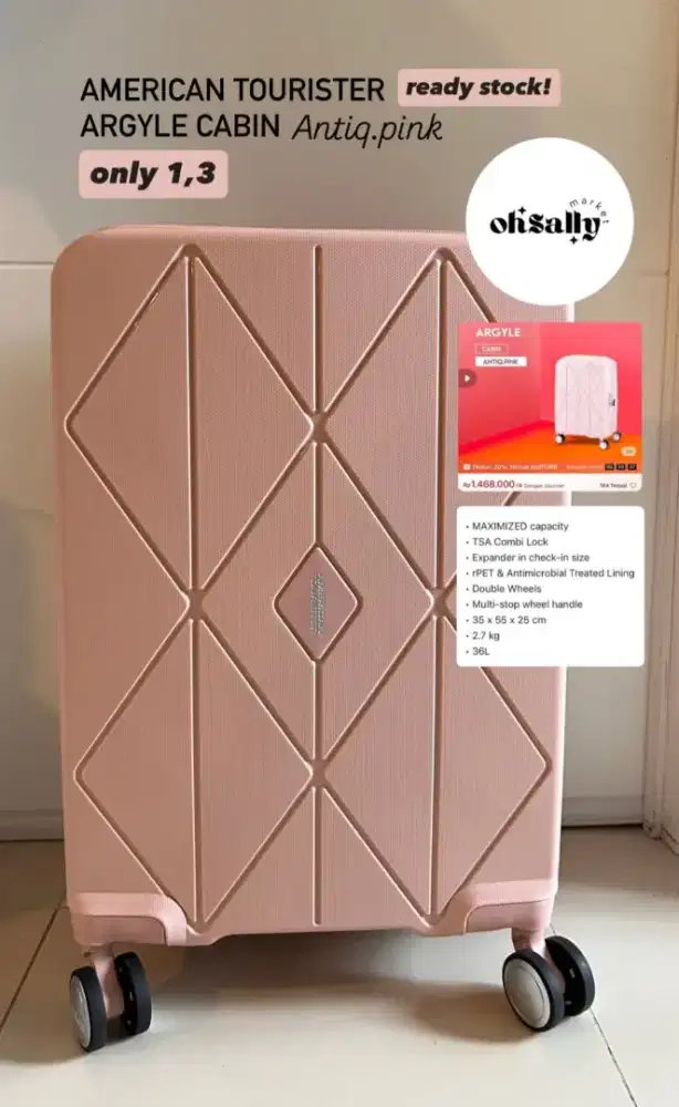 Koper Cabin AT - AGRYLE -ANTIQ PINK
