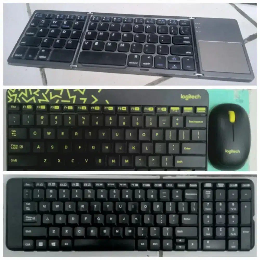 Dijual 3 unit keyboard wireless 1 bluetooth 2pakai dogle