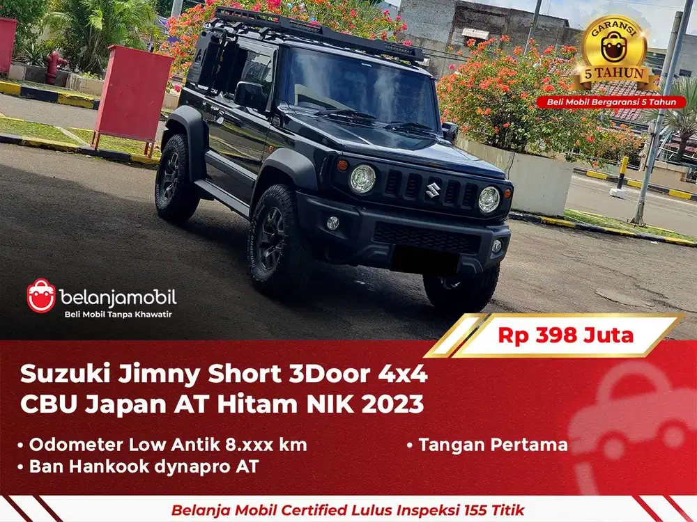 [ GARANSI 5TH ] Suzuki Jimny Short 3Door 4x4 CBU Japan AT 2023/2024