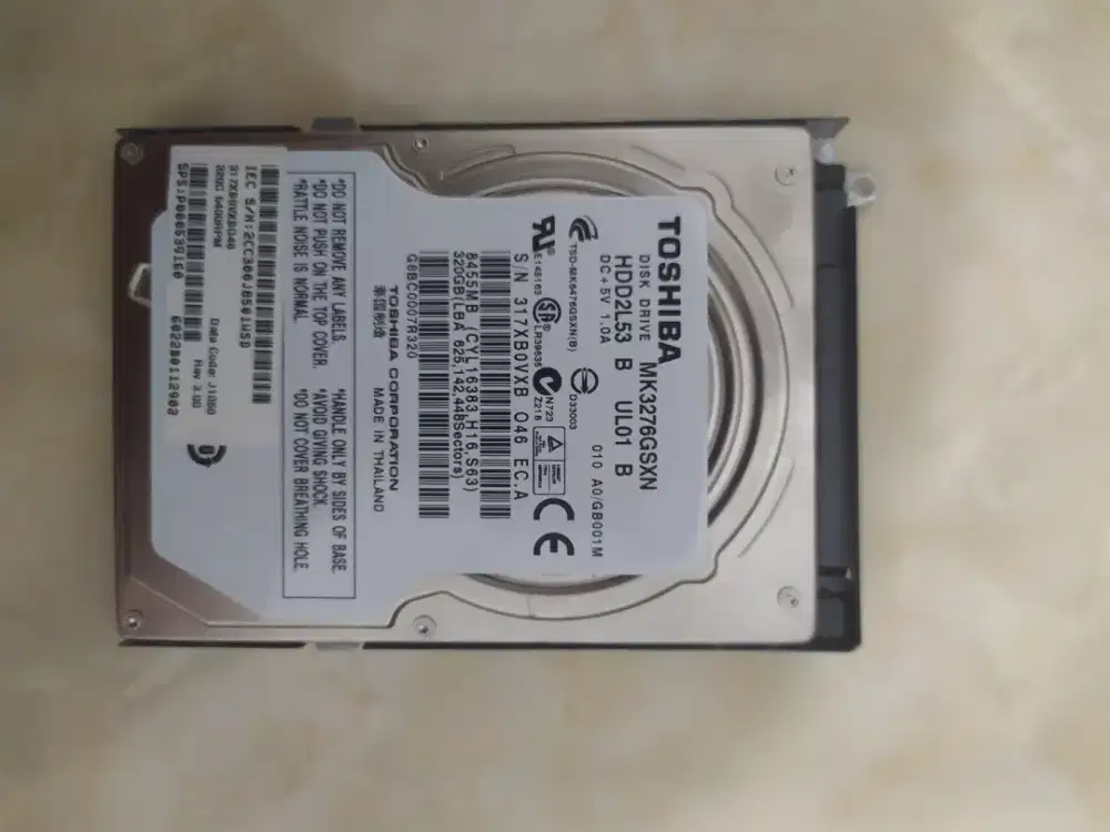 Hardisk laptop toshiba 320 gb