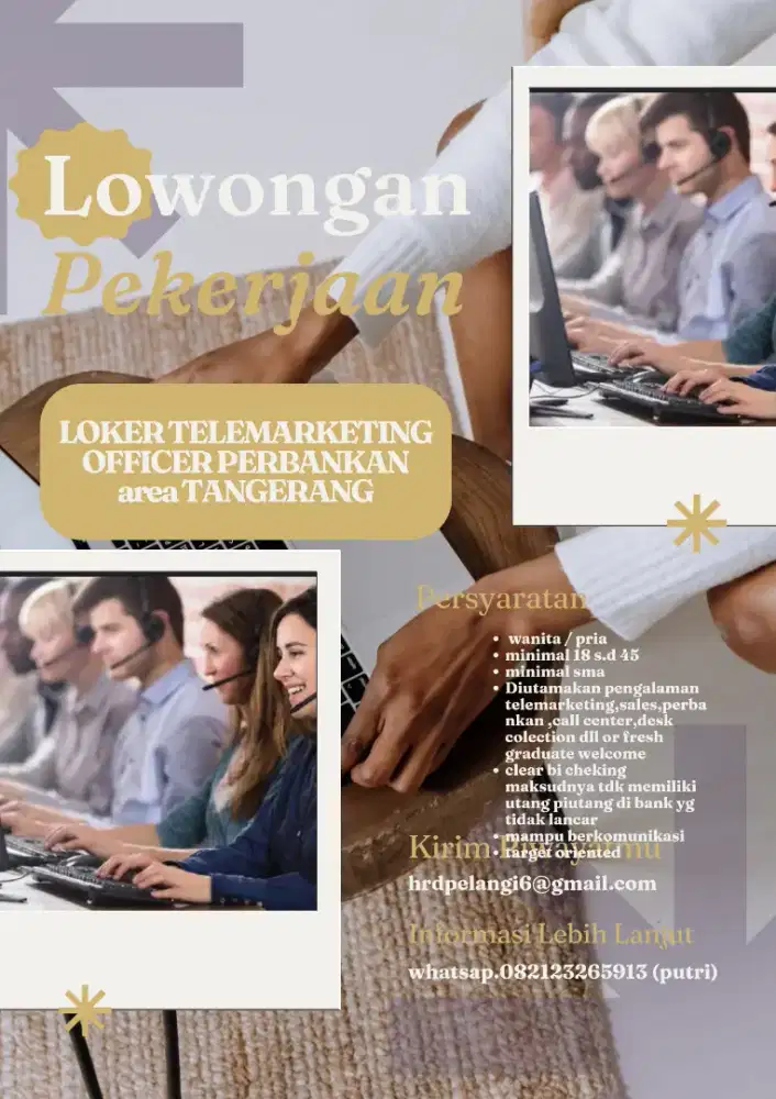 Loker telemarketing area tangerang
