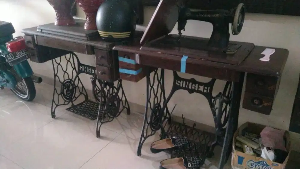 DIJUAL MESIN JAHIT KUNO SINGER KAKI LABA LABA MURAH