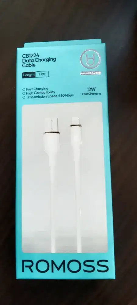 Romoss CB1224 1.2M 2.4A 12W USB to Light ning Cable Fast Charging