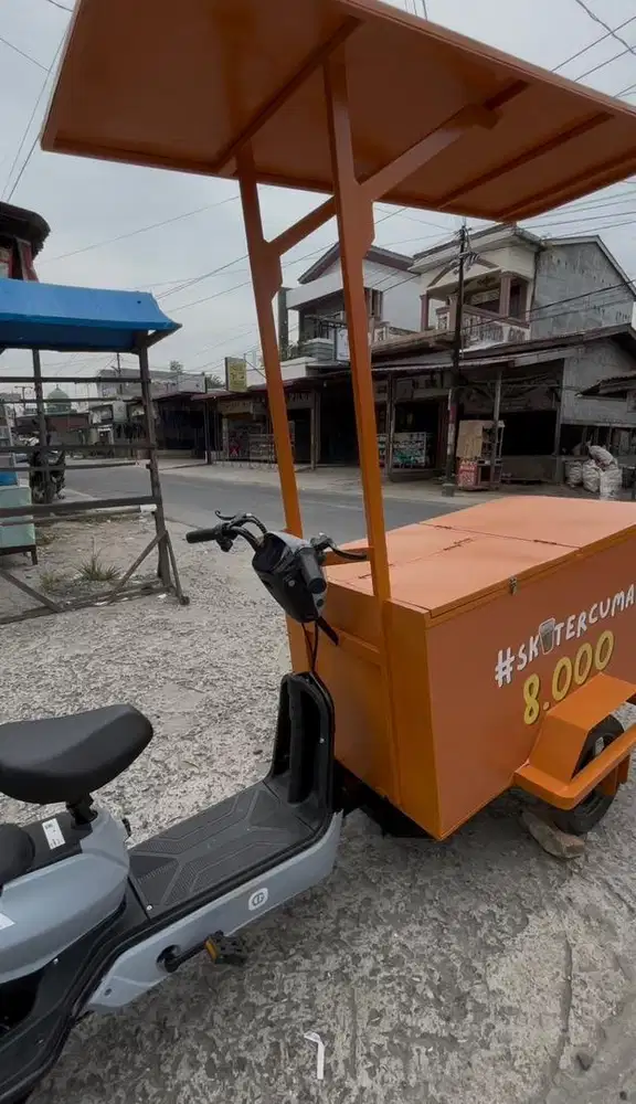 DIJUAL!! Sepeda listrik gerobak kopi keliling