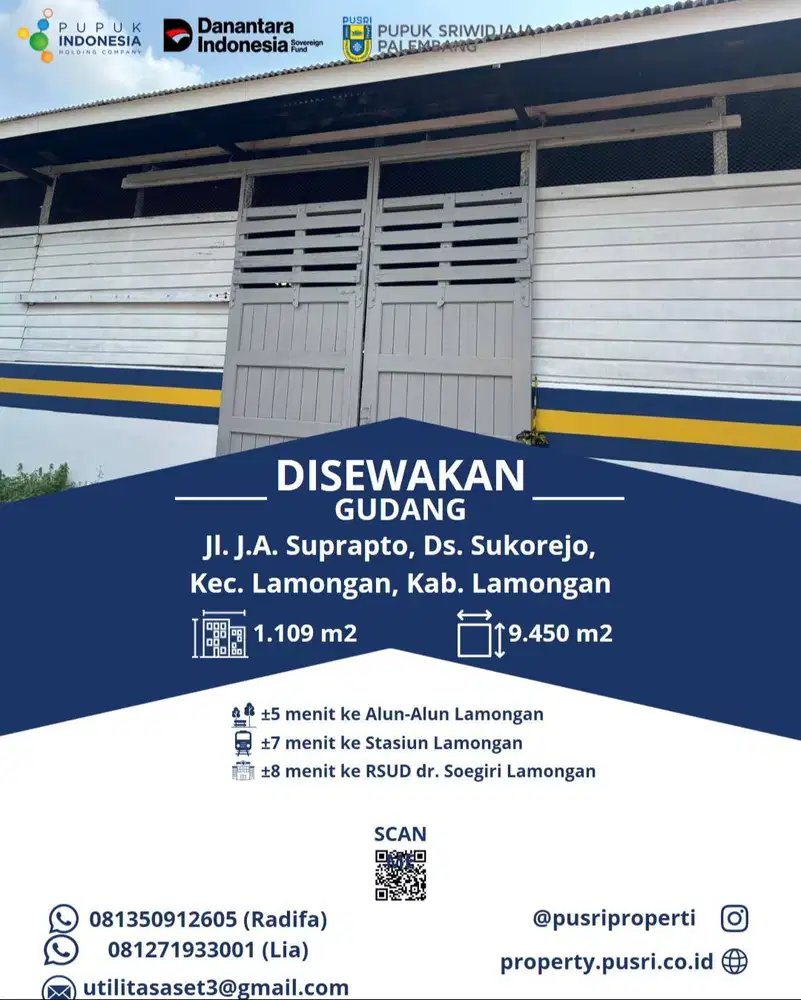 Di Sewakan Gudang Lamongan Pusri