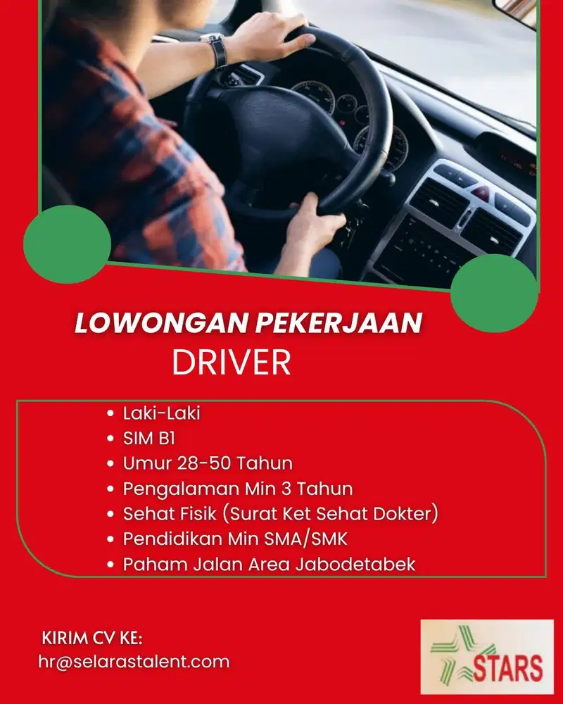 LOWONGAN KERJA DRIVER