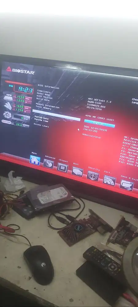 Procesor 4 core amd cuma 15 watt hemat listrik +Mobo AMD FT3 Biostar