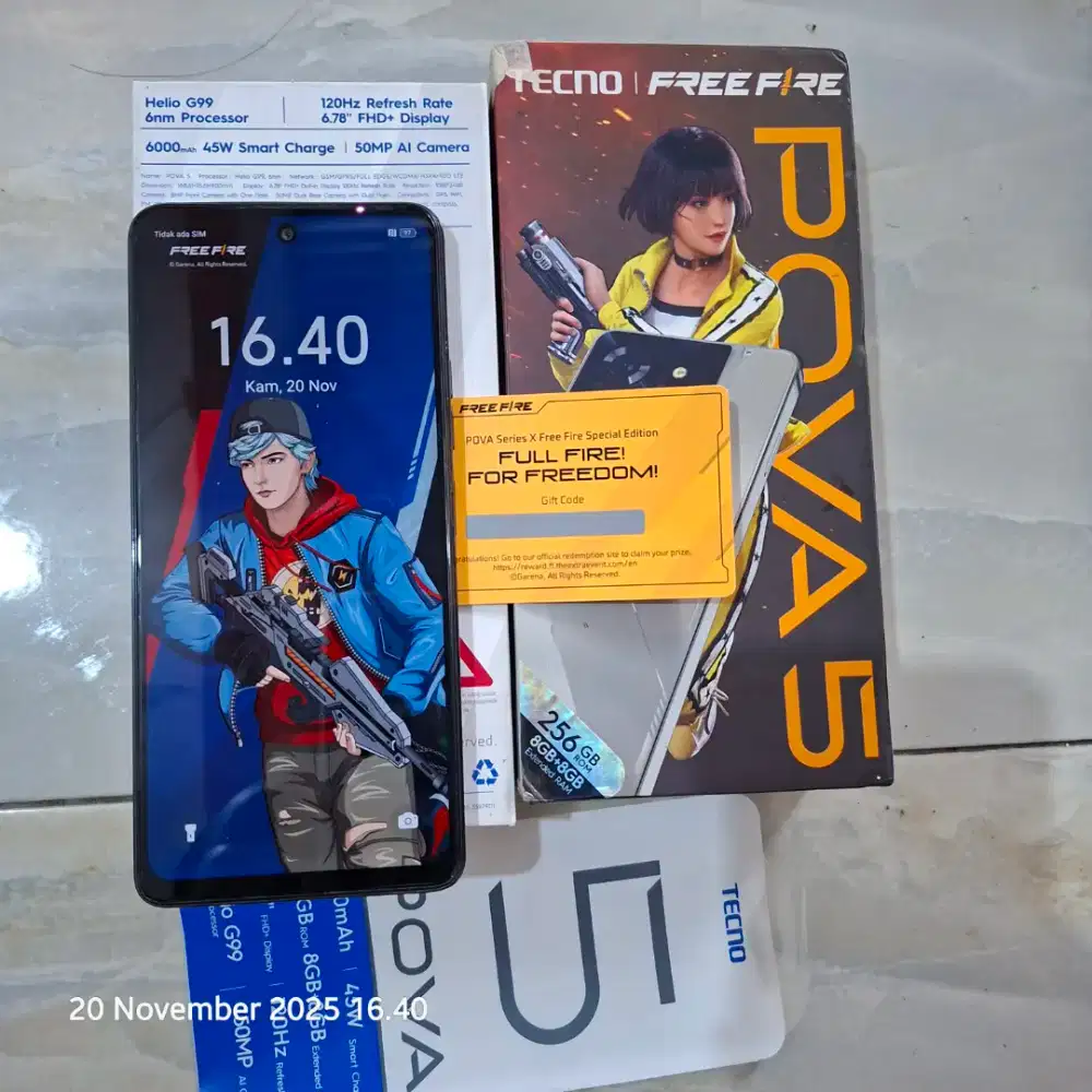Tecno Pova 5 Ram 8/256gb Mulus Normal