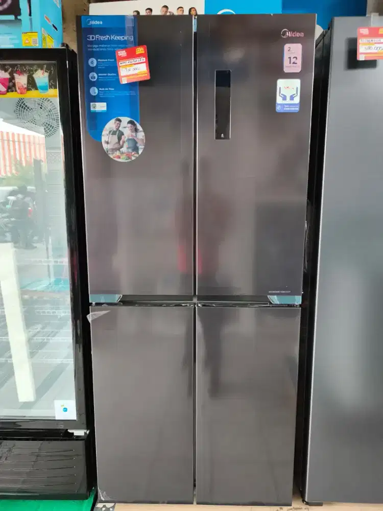 KULKAS 4 PINTU MIDEA INVERTER HEMAT LISTRIK PENGANTARAN GRATISSS