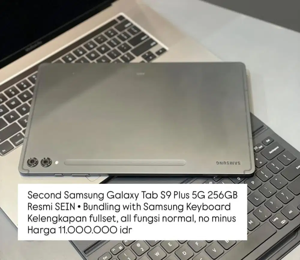 Second Samsung Tab S9+ 5G 256gb + Samsung Keyboard