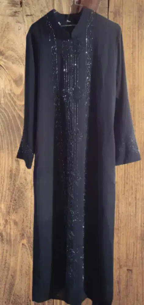 Gamis Hitam Dress Payette Cantik