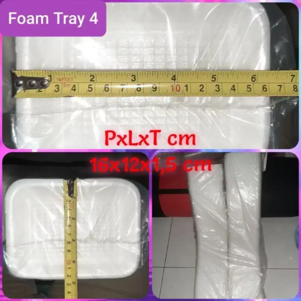 Foam Tatakan Makanan Tray 4 (250pcs)